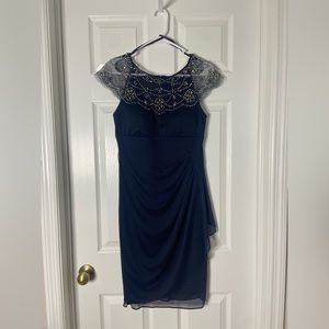 DJ Jaz Navy Blue Beaded Dress